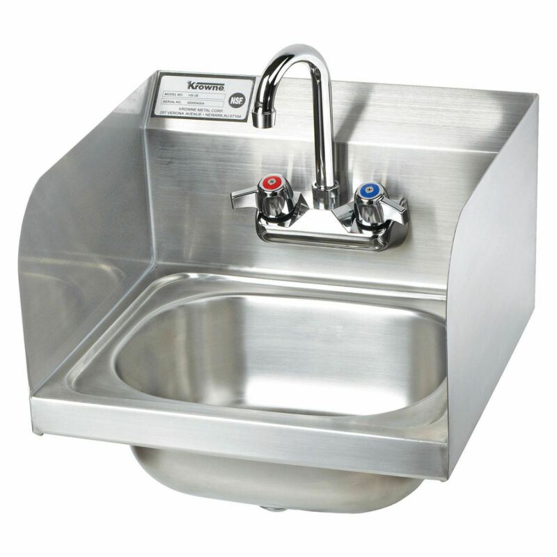 Krowne 16″ Hand Sink with Side Splashes Compliant, HS-26L | Buy Online ...